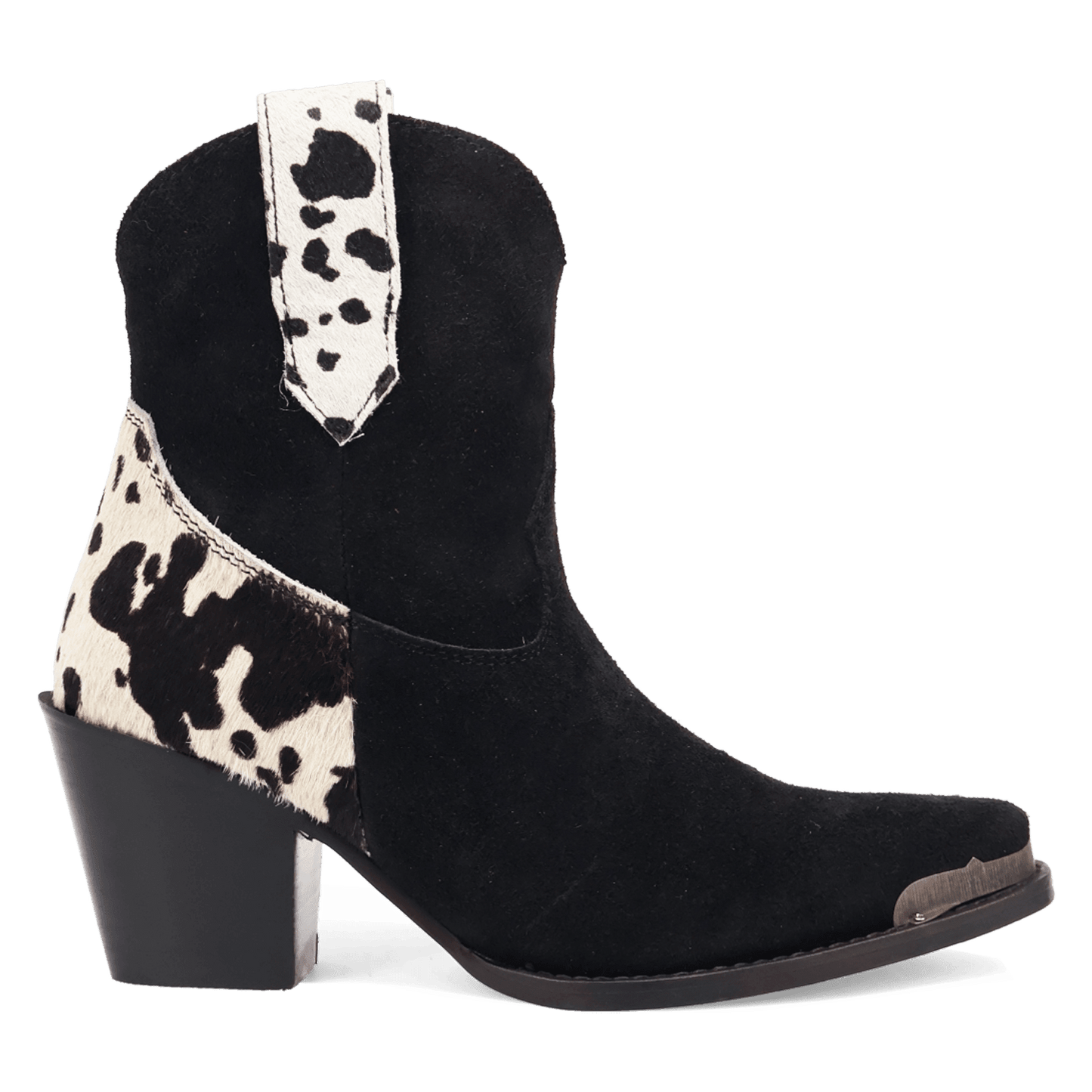 Women's Dingo Texas Charm Suede Leather Bootie - Black - DI2399-BK