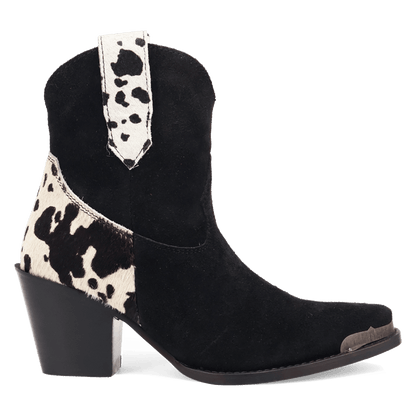 Women's Dingo Texas Charm Suede Leather Bootie - Black - DI2399-BK