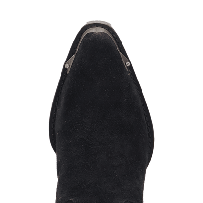 Women's Dingo Texas Charm Suede Leather Bootie - Black - DI2399-BK