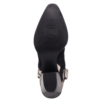 Women's Dingo Texas Charm Suede Leather Bootie - Black - DI2399-BK