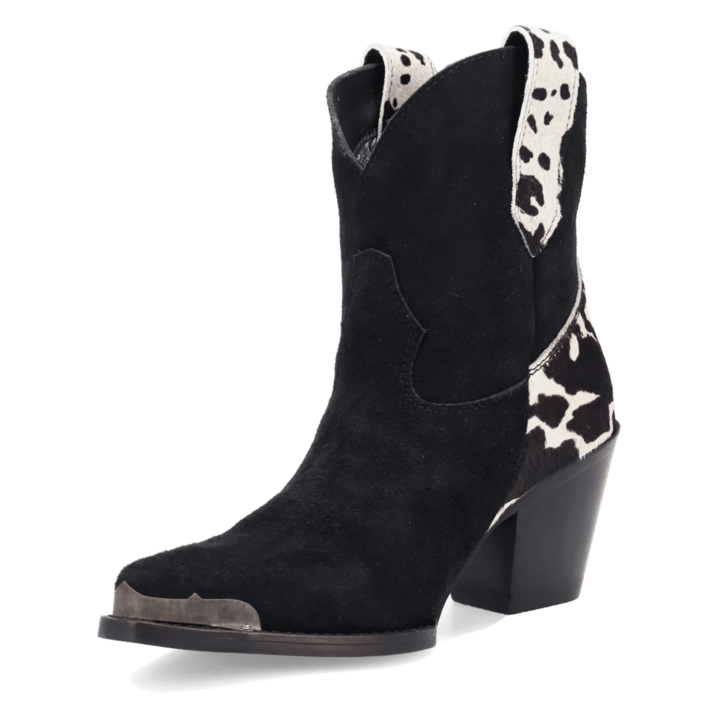 Women's Dingo Texas Charm Suede Leather Bootie - Black - DI2399-BK