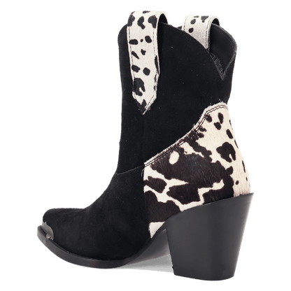 Women's Dingo Texas Charm Suede Leather Bootie - Black - DI2399-BK
