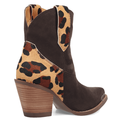 Women's Dingo Texas Charm Suede Leather Bootie - Brown - DI2399-BN