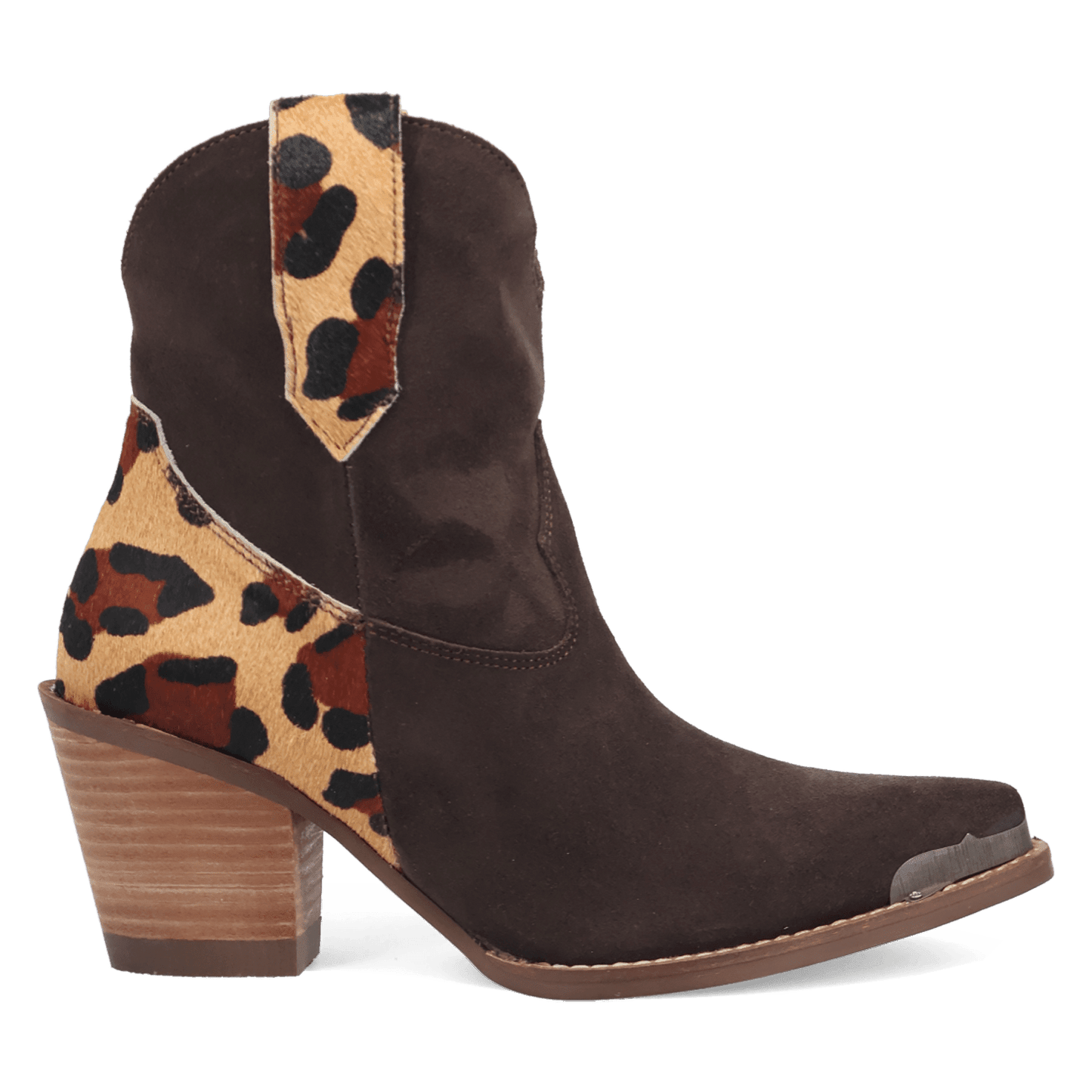 Women's Dingo Texas Charm Suede Leather Bootie - Brown - DI2399-BN