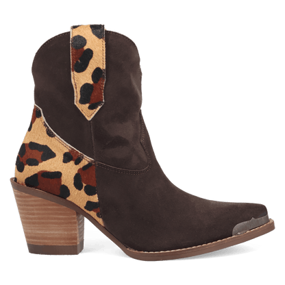 Women's Dingo Texas Charm Suede Leather Bootie - Brown - DI2399-BN