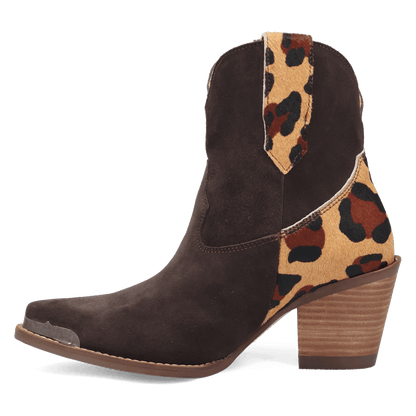 Women's Dingo Texas Charm Suede Leather Bootie - Brown - DI2399-BN