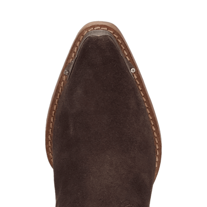 Women's Dingo Texas Charm Suede Leather Bootie - Brown - DI2399-BN