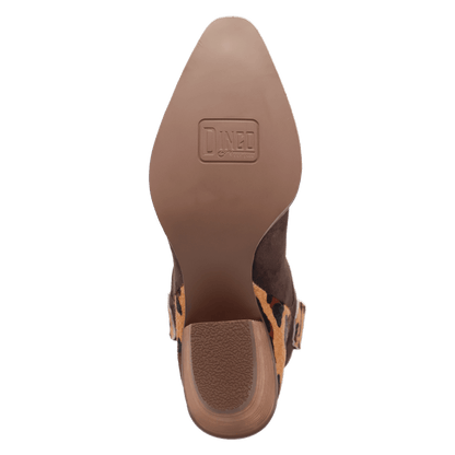 Women's Dingo Texas Charm Suede Leather Bootie - Brown - DI2399-BN