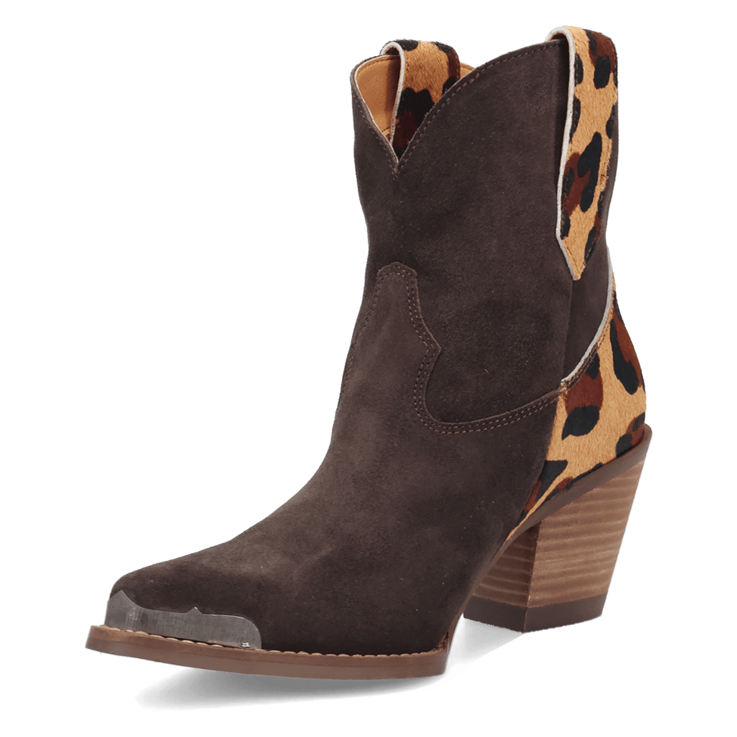 Women's Dingo Texas Charm Suede Leather Bootie - Brown - DI2399-BN
