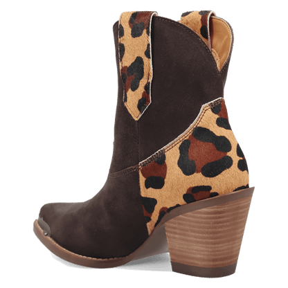 Women's Dingo Texas Charm Suede Leather Bootie - Brown - DI2399-BN