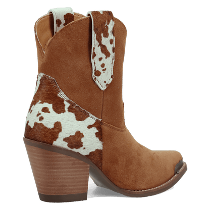 Women's Dingo Texas Charm Suede Leather Bootie - Camel - DI2399-BG4