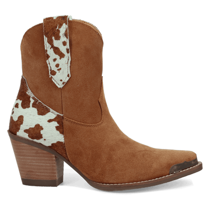 Women's Dingo Texas Charm Suede Leather Bootie - Camel - DI2399-BG4