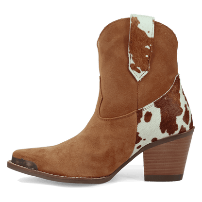 Women's Dingo Texas Charm Suede Leather Bootie - Camel - DI2399-BG4
