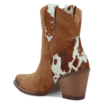 Women's Dingo Texas Charm Suede Leather Bootie - Camel - DI2399-BG4