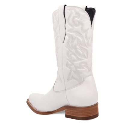 Men's Dingo Young Blood Leather Boot - White - DI2408-WH