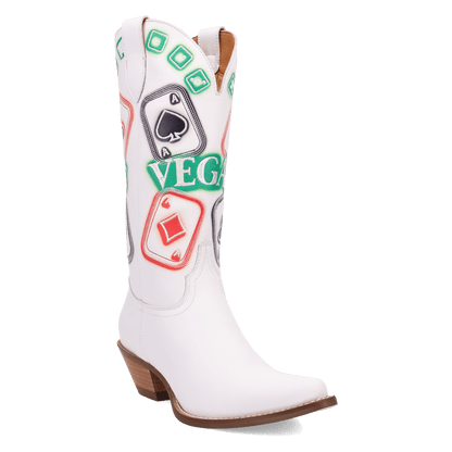 Women's Dingo Vegas Leather Boot - White - DI2420-WH