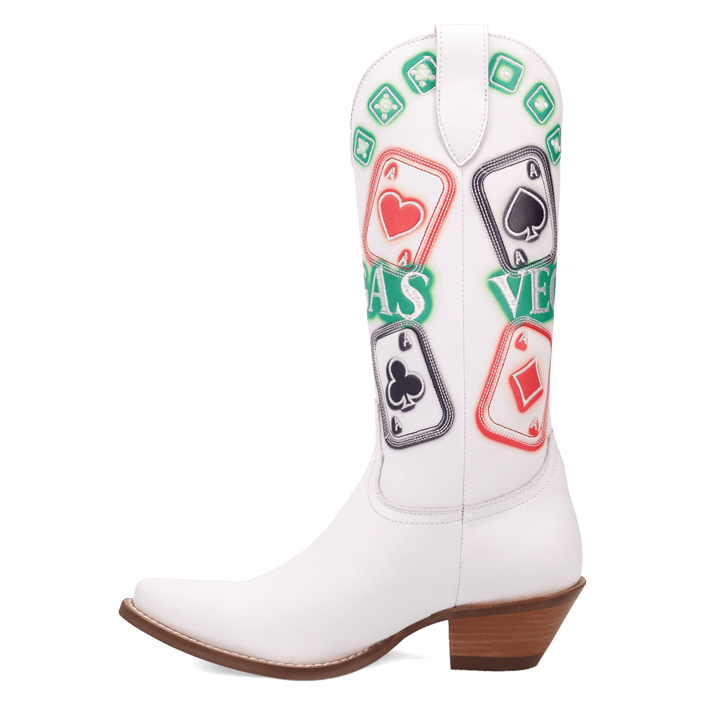 Women's Dingo Vegas Leather Boot - White - DI2420-WH