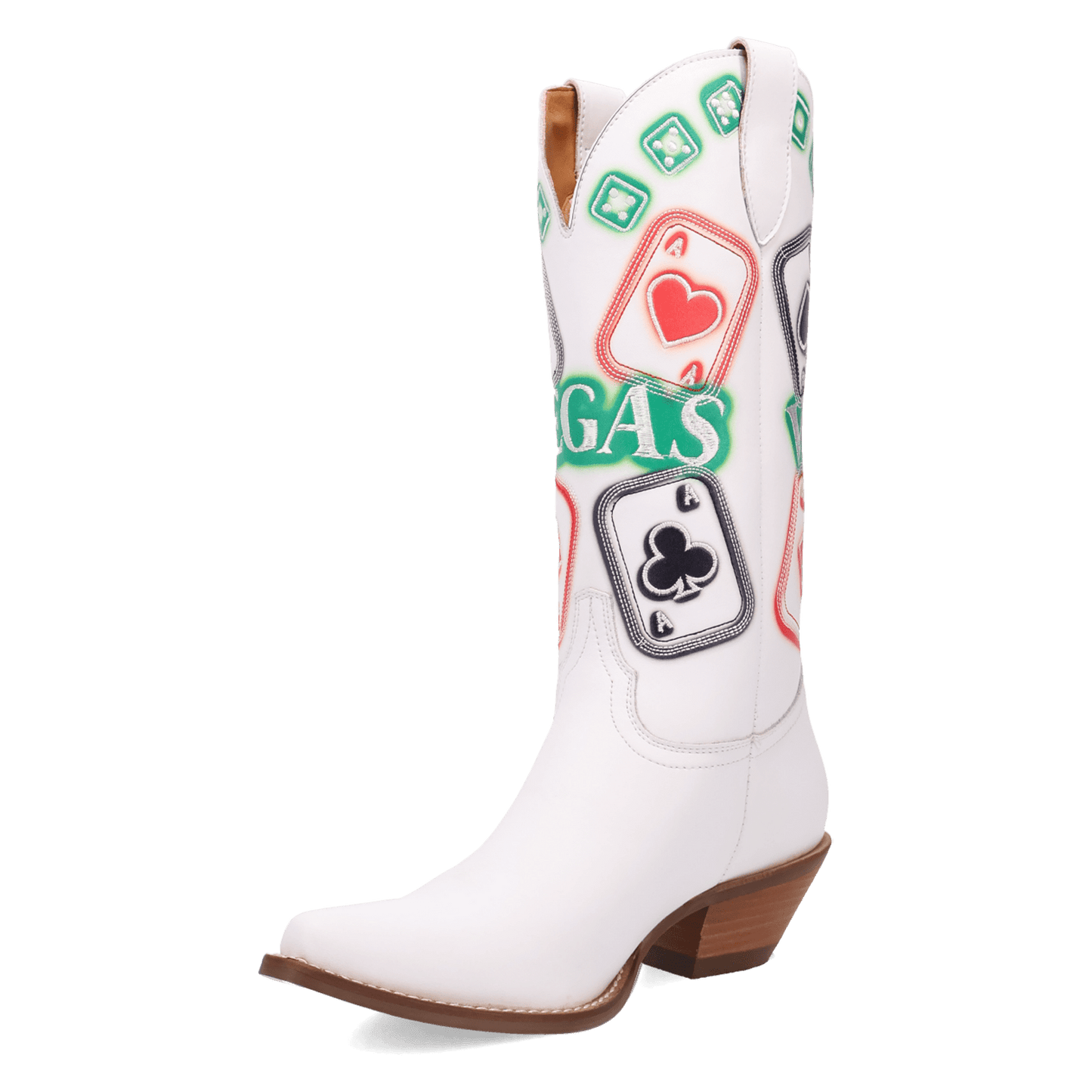 Women's Dingo Vegas Leather Boot - White - DI2420-WH