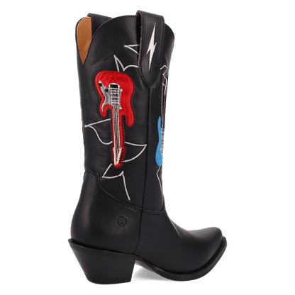 Women's Dingo Jukebox Leather Boot - Black - DI2421-BK