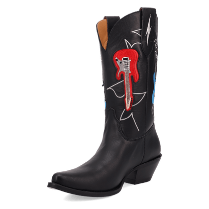 Women's Dingo Jukebox Leather Boot - Black - DI2421-BK