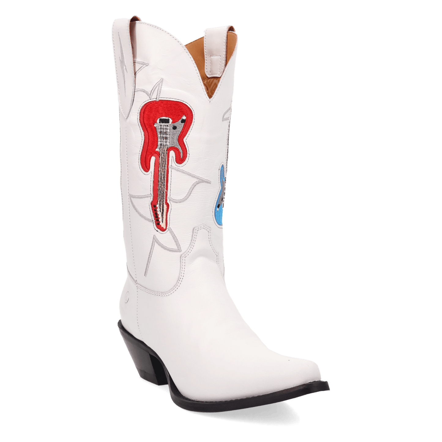 Women's Dingo Jukebox Leather Boot - White - DI2421-WH
