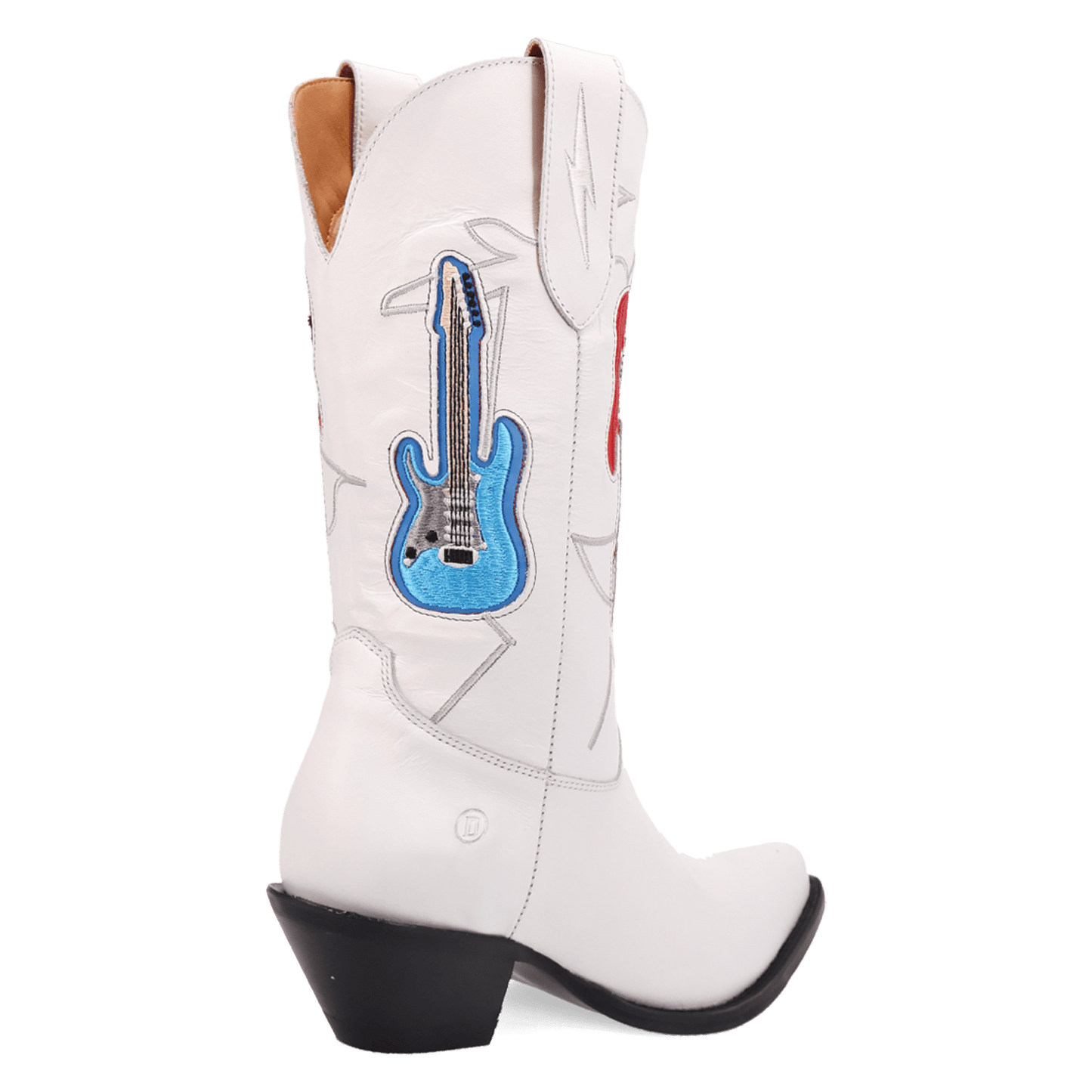 Women's Dingo Jukebox Leather Boot - White - DI2421-WH