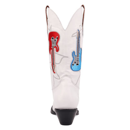 Women's Dingo Jukebox Leather Boot - White - DI2421-WH