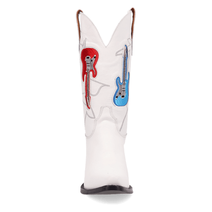 Women's Dingo Jukebox Leather Boot - White - DI2421-WH