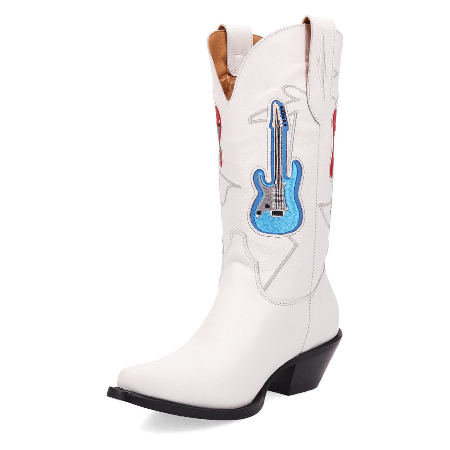 Women's Dingo Jukebox Leather Boot - White - DI2421-WH
