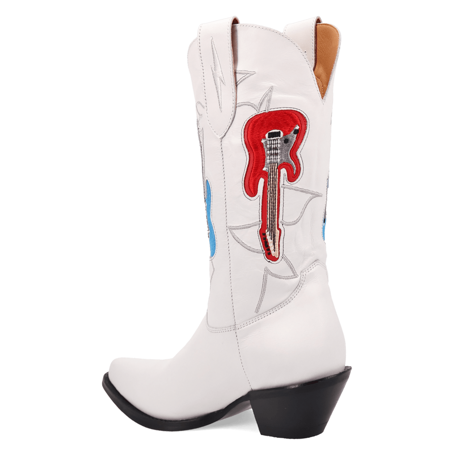 Women's Dingo Jukebox Leather Boot - White - DI2421-WH
