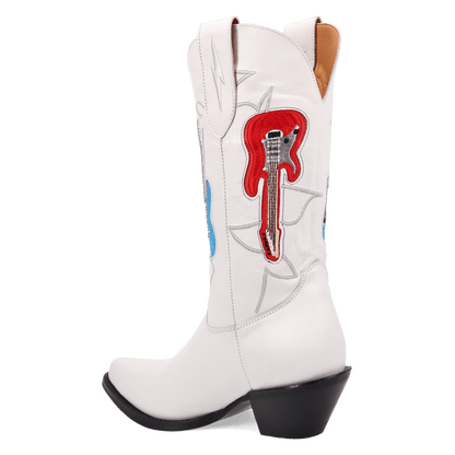Women's Dingo Jukebox Leather Boot - White - DI2421-WH