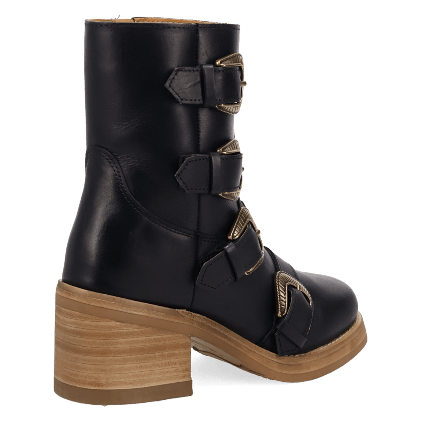 Women's Dingo Topanga Leather Bootie - Black - DI2466-BK
