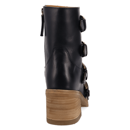 Women's Dingo Topanga Leather Bootie - Black - DI2466-BK