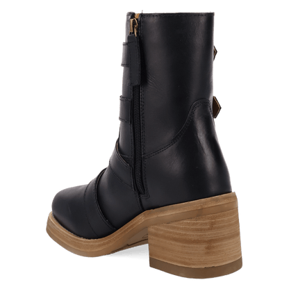 Women's Dingo Topanga Leather Bootie - Black - DI2466-BK