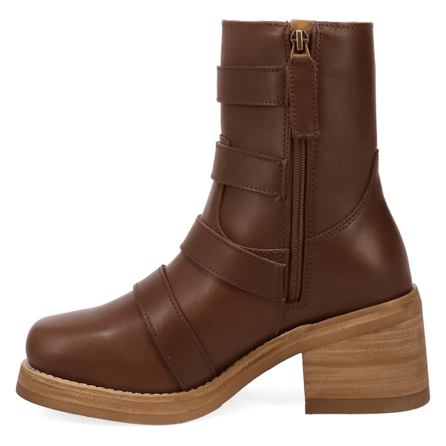 Women's Dingo Topanga Leather Bootie - Brown - DI2466-BN