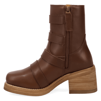 Women's Dingo Topanga Leather Bootie - Brown - DI2466-BN