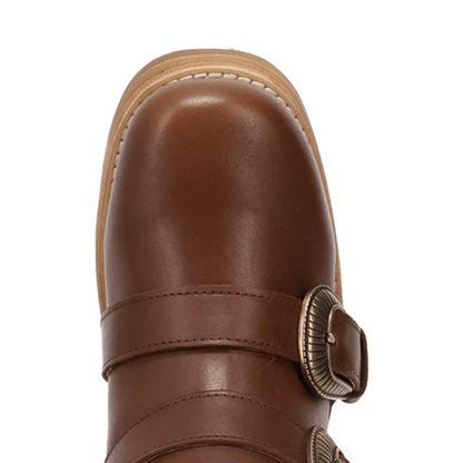 Women's Dingo Topanga Leather Bootie - Brown - DI2466-BN