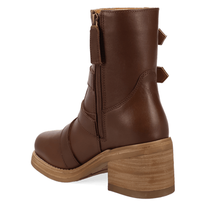 Women's Dingo Topanga Leather Bootie - Brown - DI2466-BN