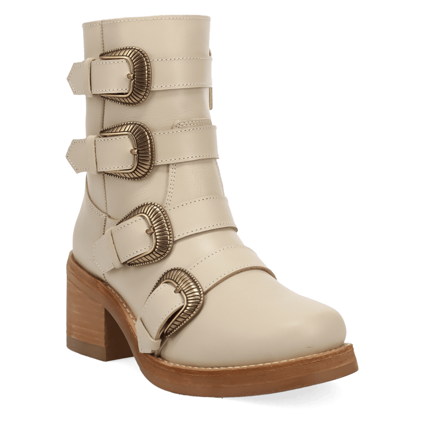 Women's Dingo Topanga Leather Bootie - White - DI2466-WH15