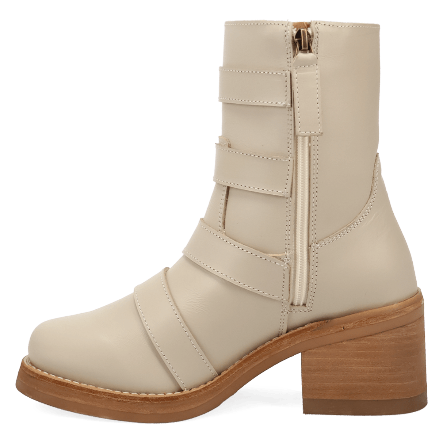 Women's Dingo Topanga Leather Bootie - White - DI2466-WH15