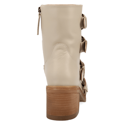 Women's Dingo Topanga Leather Bootie - White - DI2466-WH15