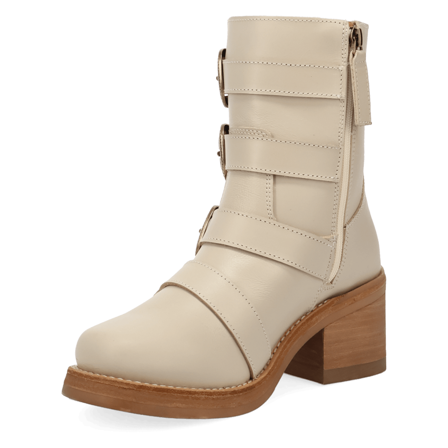 Women's Dingo Topanga Leather Bootie - White - DI2466-WH15