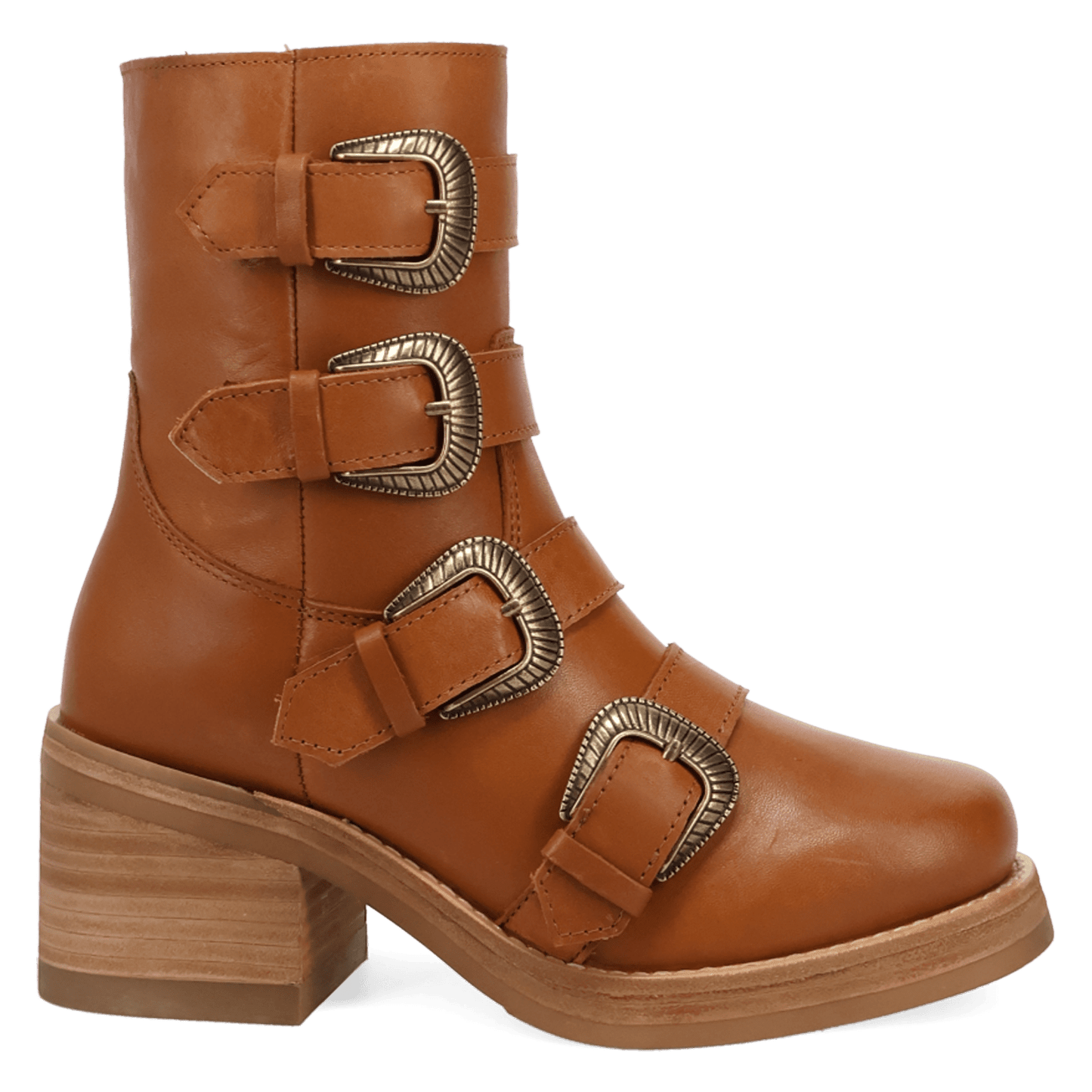 Women's Dingo Topanga Leather Bootie - Brown - DI2466-BN97