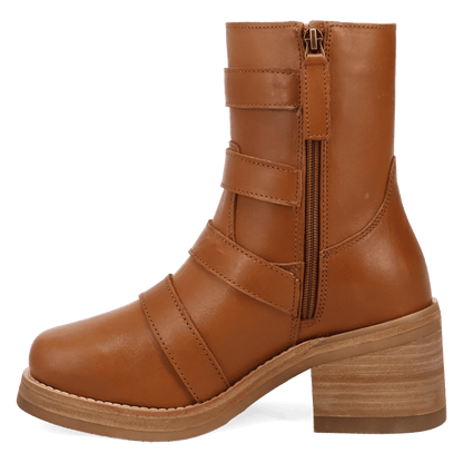 Women's Dingo Topanga Leather Bootie - Brown - DI2466-BN97