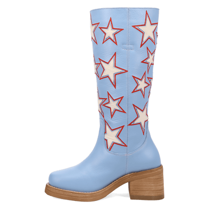 Women's Dingo American Dream Leather Boot - Blue - DI2490-BL