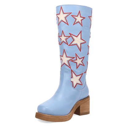 Women's Dingo American Dream Leather Boot - Blue - DI2490-BL