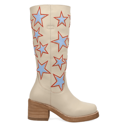 Women's Dingo American Dream Leather Boot - White - DI2490-WH15