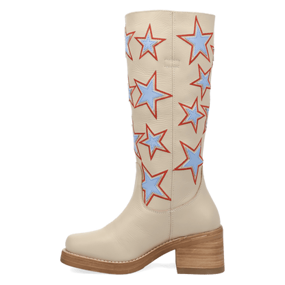 Women's Dingo American Dream Leather Boot - White - DI2490-WH15