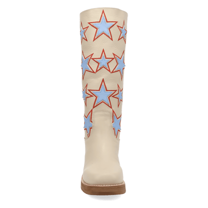 Women's Dingo American Dream Leather Boot - White - DI2490-WH15