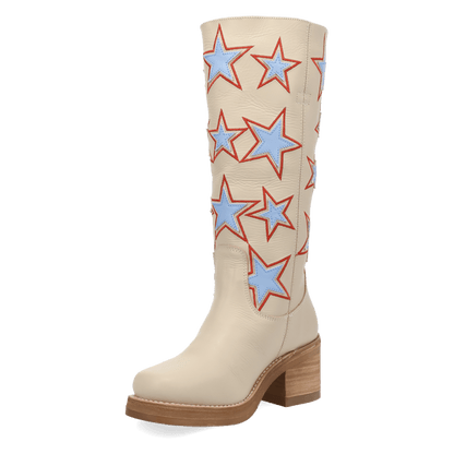 Women's Dingo American Dream Leather Boot - White - DI2490-WH15